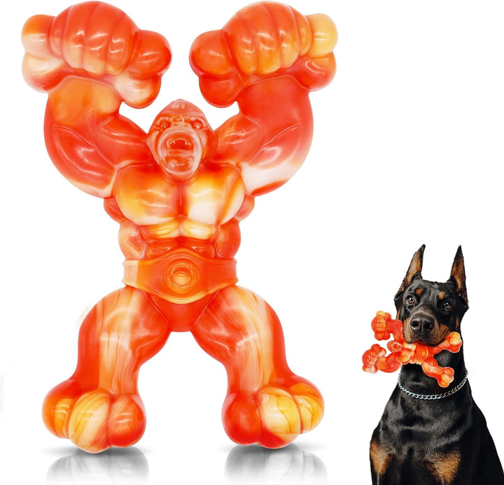 Tough Dog Toys for Aggressive Chewers, Indestructible Dog Chewers for Medium & Large Breeds, Squeaky Durable Chew Toys to Keep Them Busy, Reduce Boredom, Teeth Cleaning, Bacon Flavor