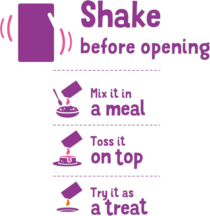 Purina  Pureed Cat Food Topper, Lil’ Shakes with Scrumptious Salmon Lickable Cat Treats - (Pack of 16) 1.55 Oz. Pouches