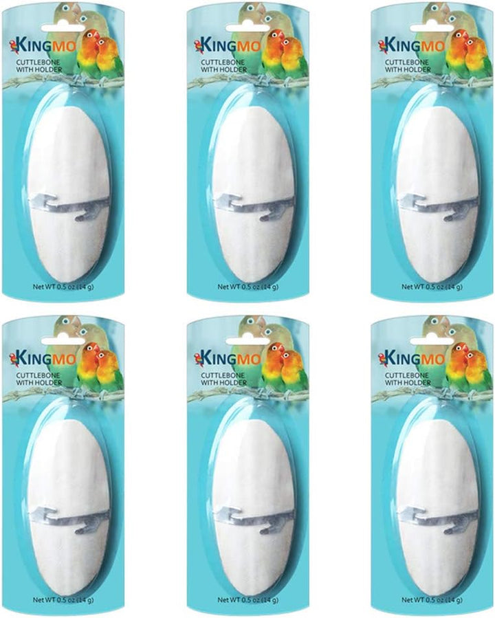 3.5"-4" Cuttlebone for Birds Parakeets, Cuddle Bone with Metal Holder, Cuttlefish Bone for Sharp Beaks, Natural Birds Calcium for Parrots Cockatiels Tortoises, 4 Pcs