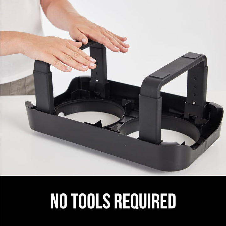 Elevated Dog Bowls Stand, 6 Cup Stainless Steel Food Bowl Set of 2, 5 Height Adjustable Raised Feeding Station for Small Breed Puppy Dogs and Cats, Medium, Large Sized Pets Feeder, Black