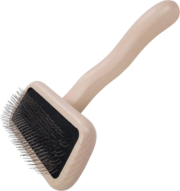 Big G Dog Slicker Brush for Dogs (Goldendoodles, Labradoodles, Poodles), Groom like a Professional, Fluff Detangle Style, Saves Time Energy, Coral, Large