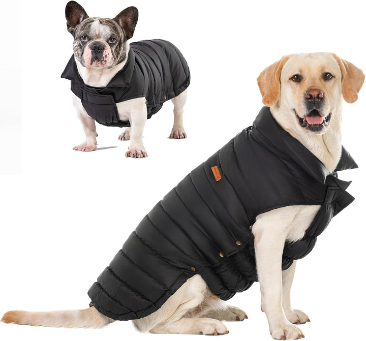 Dog Puffer Jacket, down Winter Coat, Durable Outdoor Coat for Cold and Windy Conditions, Waterproof, Lightweight Jacket, Adjustable Fit for Small, Medium, Large Dogs(Pink,12/M)