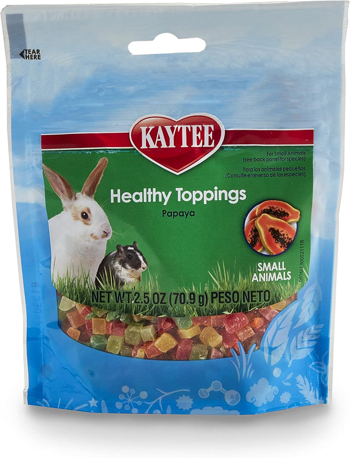Fiesta Healthy Toppings Papaya Treat for Small Animals, 2.5-Oz Bag