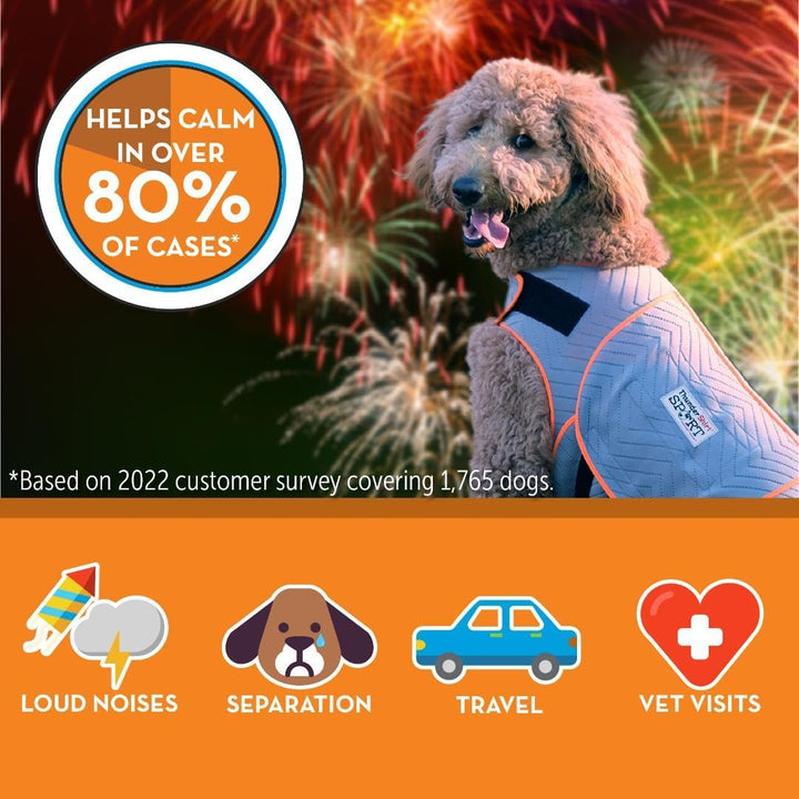 for Dogs, Large, Platinum Sport - Dog Anxiety Relief Calming Vest