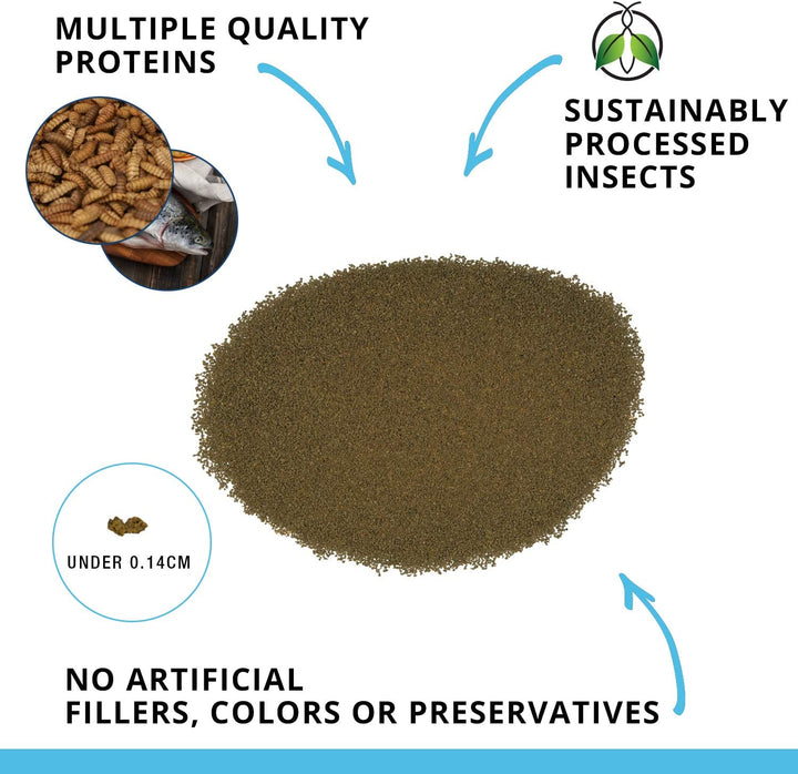 Bug Bites Tropical Fish Food, Small Granules for Small to Medium Sized Fish, 1.6 Oz., A6577