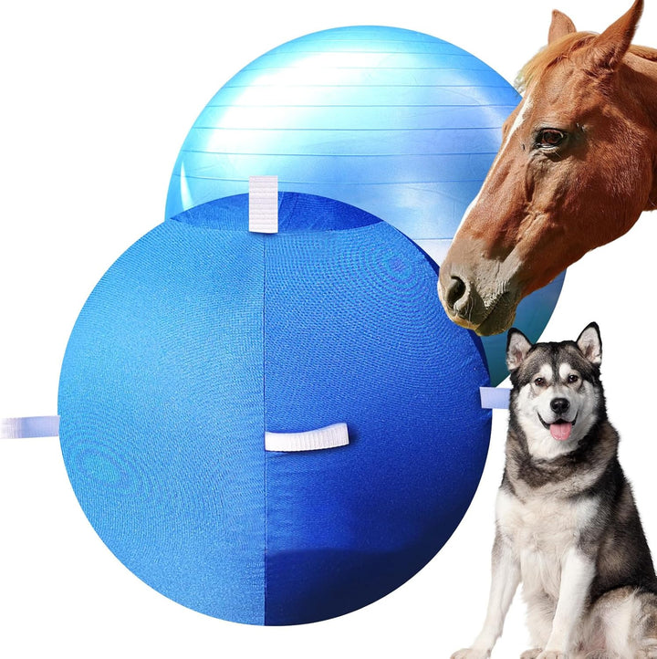 Herding Ball for Horse, 40" Anti-Burst Giant Soccer Ball Toy for Horses, Pump Included