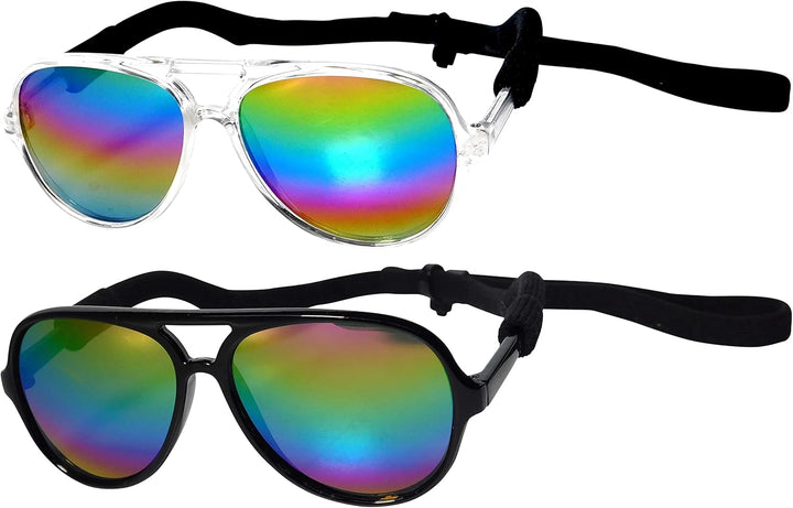 G010 Dog Pet Costume Aviator Sunglasses for Medium Breeds 20-40 Lbs (Black)