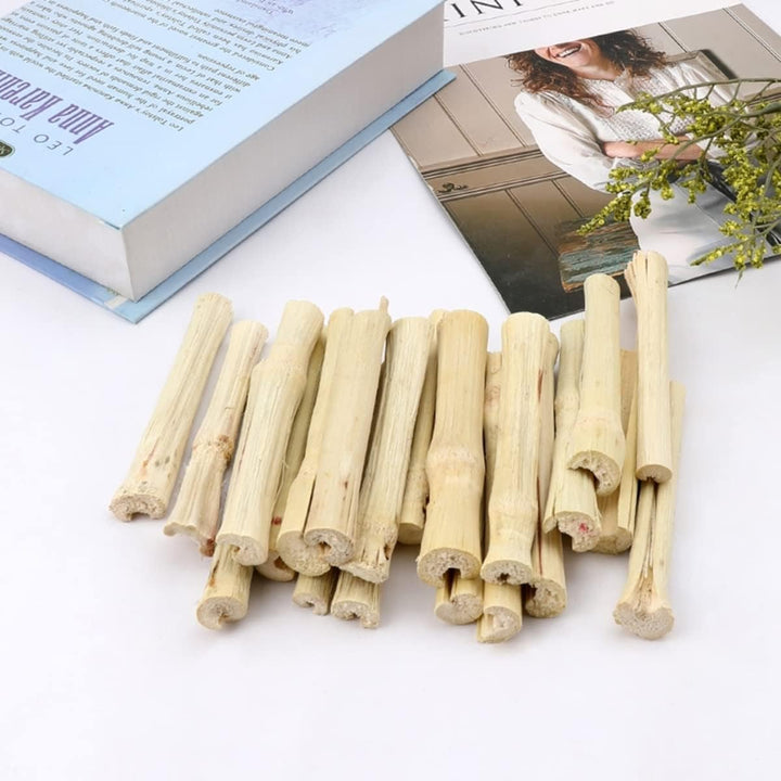 300G Snacks Sweet Bamboo Chew Toy for Rabbits Chew Sticks for Hamster Chinchilla Guinea Pig,Molar Treats Snack for Small Animals
