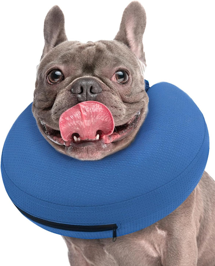 Inflatable Dog Cone Collar Alternative after Surgery, Doggie Neck Donut Collar Recovery Ecollar, Soft Dog Cone for Small Medium Large Dogs