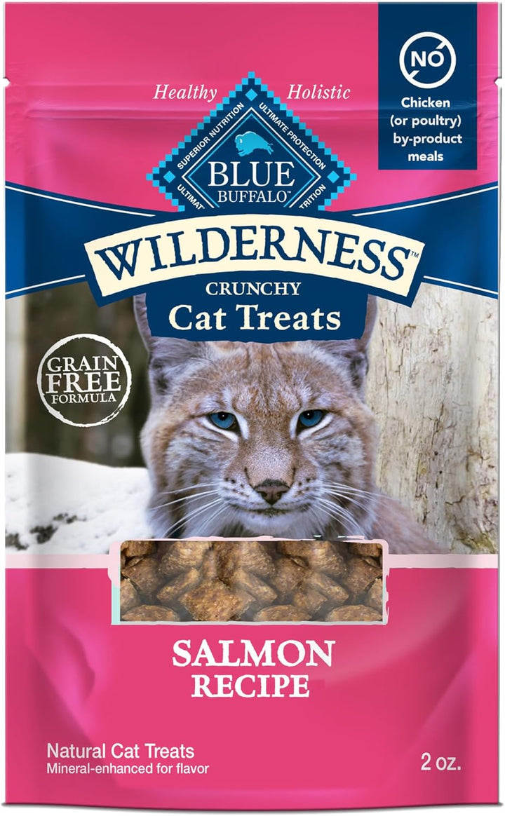 Wilderness Crunchy Cat Treats, Grain-Free Treats for Cats Made with Natural Ingredients, Great for Training, Tasty Chicken Flavor, 12-Oz. Tub
