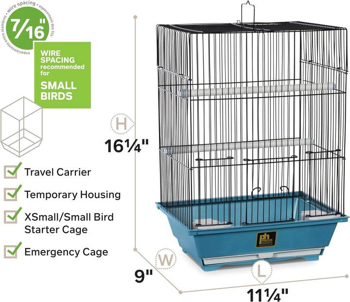 SP50021 Slate Bird Cage, Small, Blue