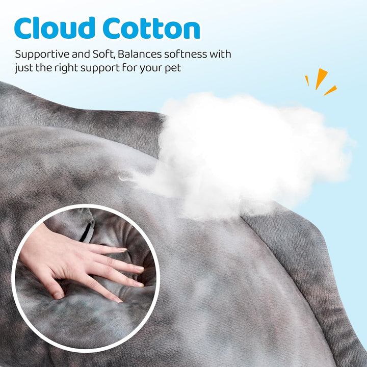 Small Dog Calming Pillow for Dogs and Cats, Fluffy Soft Colorful Sleep Bolster Cozy Pet Bed Pillow, Great Present for Senior Pup Puppy Kitten, Washable, M