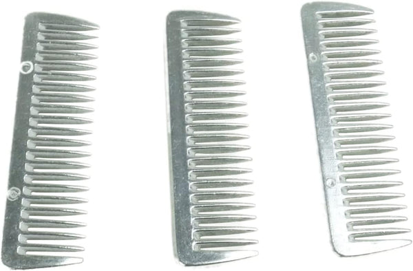3PCS Stainless Metal Pulling Combs Horse Mane Tail Mini Pocket Combs 4013 …
