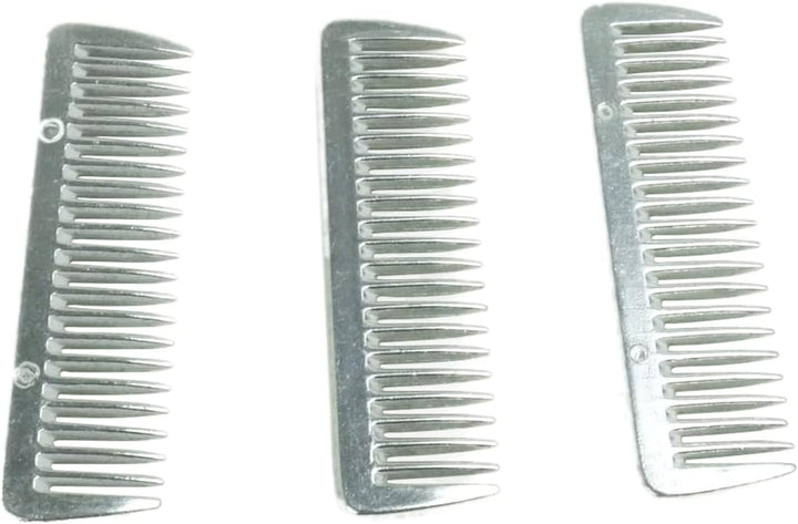 3PCS Stainless Metal Pulling Combs Horse Mane Tail Mini Pocket Combs 4013 …