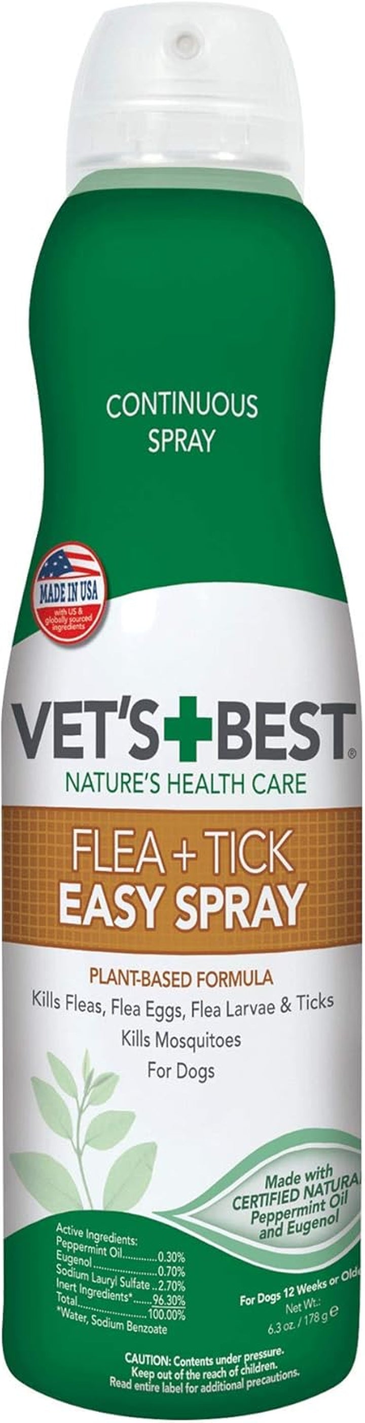 Flea and Tick Yard & Kennel Spray, Dog Flea Spray That Kills Fleas, Mosquitoes, & Ticks, Plant-Based Ingredients, Plant Safe Ready-To-Use Hose Attachment, 32 Fl Oz