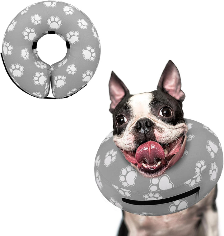 Inflatable Dog Cone Collar Alternative after Surgery, Doggie Neck Donut Collar Recovery Ecollar, Soft Dog Cone for Small Medium Large Dogs