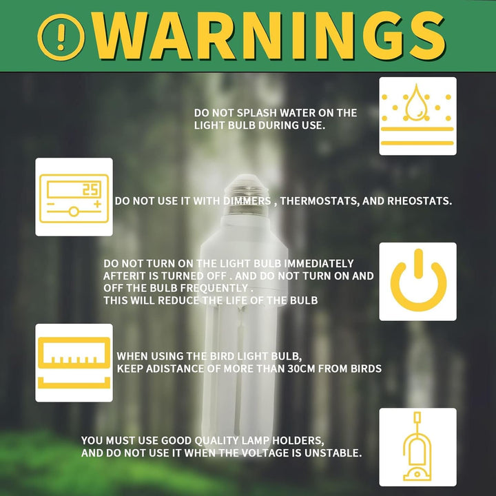 UVA UVB Light Bulb for Birds 2.4 UVB 20W Compact Flourescent Lamp for All Kinds Captive Birds