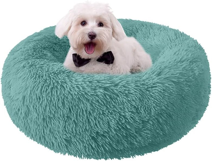 Dog Bed for Small Medium Large Dogs Cats, 20 Inch Calming Washable-Round Cozy Soft Pet Bed for Puppy and Kitten with Slip-Resistant Bottom