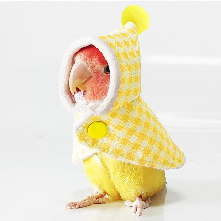 Cute Bird Costume, Parrot Cloak Cosplay Photo Prop, Bird Clothes for Budgerigar, African Greys Parakeet, Conure, Cockatiel, Mynah, Love Birds, Finches (Pink)