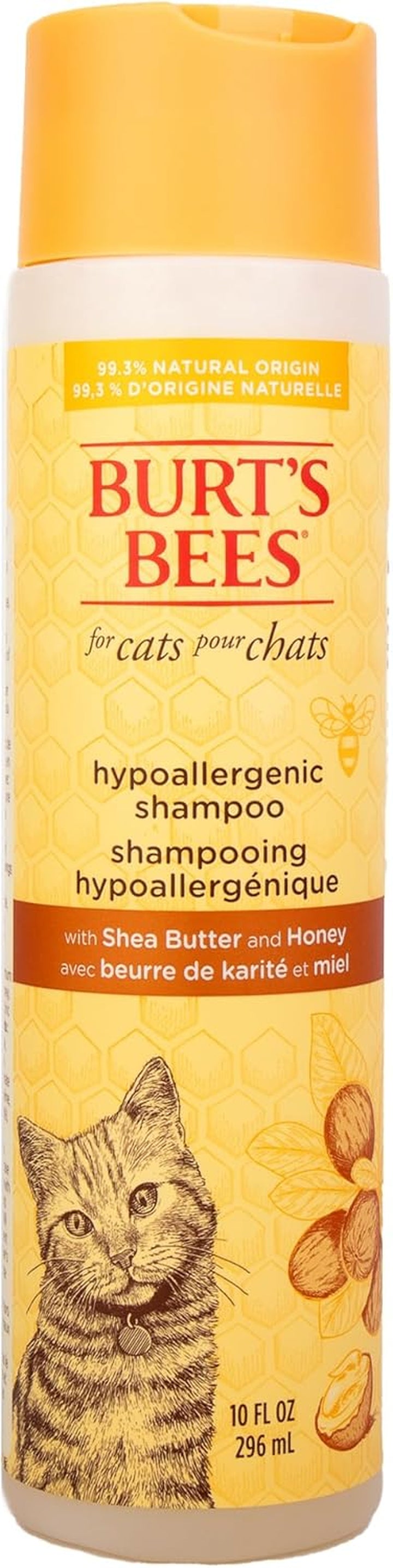 Hypoallergenic Cat Shampoo with Shea Butter and Honey - a Gentle Kitten Shampoo for Indoor Cats with Dry & Itchy Skin, Sensitive Skin, Cat Bathing Supplies, 10 Fl Oz