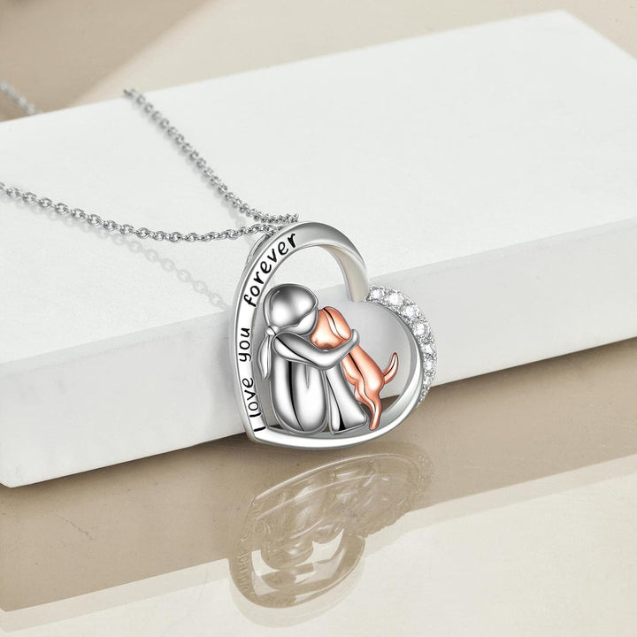 Sterling Silver Keepsake Dog Pendant Necklace Dog Lover Memorial Gifts for Women