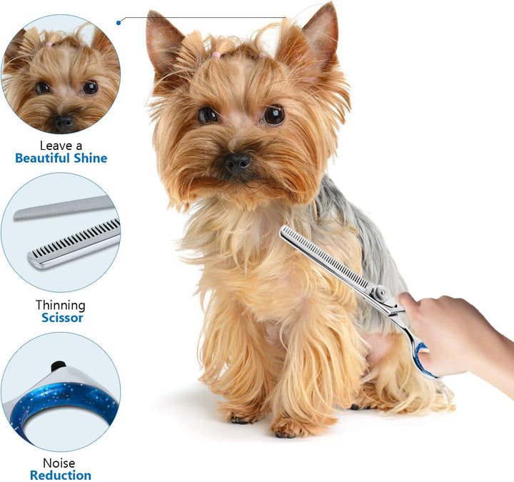 Pro Shears Thinning Pet Grooming Shear - 6.5 42 Teeth Scissors for Dogs Cats and Pets