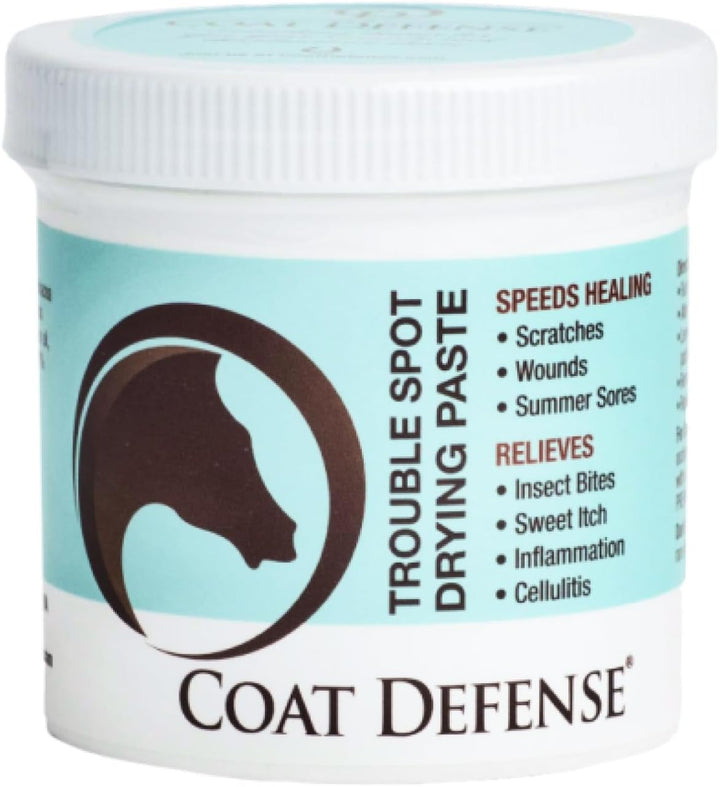 Trouble Spot Drying Paste for Horses - Natural Equine Wound Care That Provides Safe & Effective Relief from Scratches, Sweet Itch, Summer Sores, Proud Flesh, Mud Fever, Girth Rot (10 Oz)