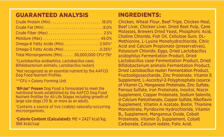 Frozen Dog Food 5Lb (Pack of 4) - Soft Dog Food Small Bites with Real Chicken, Probiotics, Prebiotics, Omega 3-6 for Healthy Complete Meal, Dog Food Topper or Treat