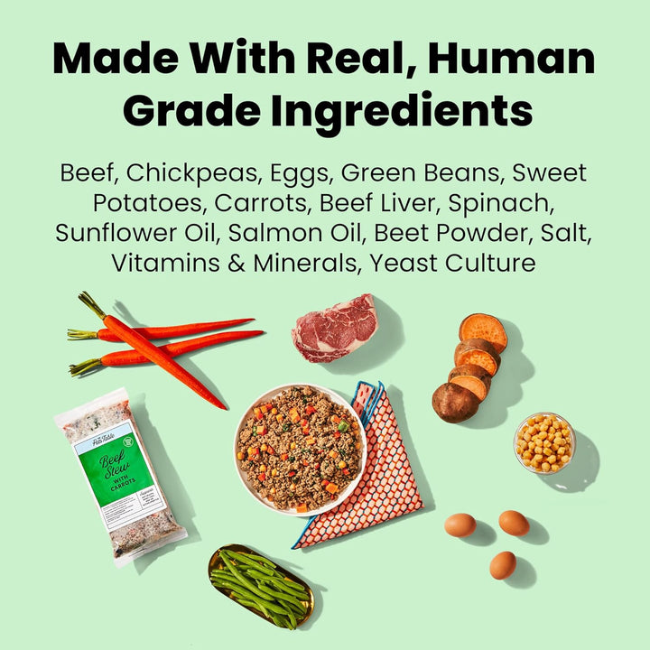 Human-Grade Variety Pack Fresh Dog Food, Complete Meal or Dog Food Topper, 6 Count of 15 to 17-Oz Pouches, 5.9Lbs