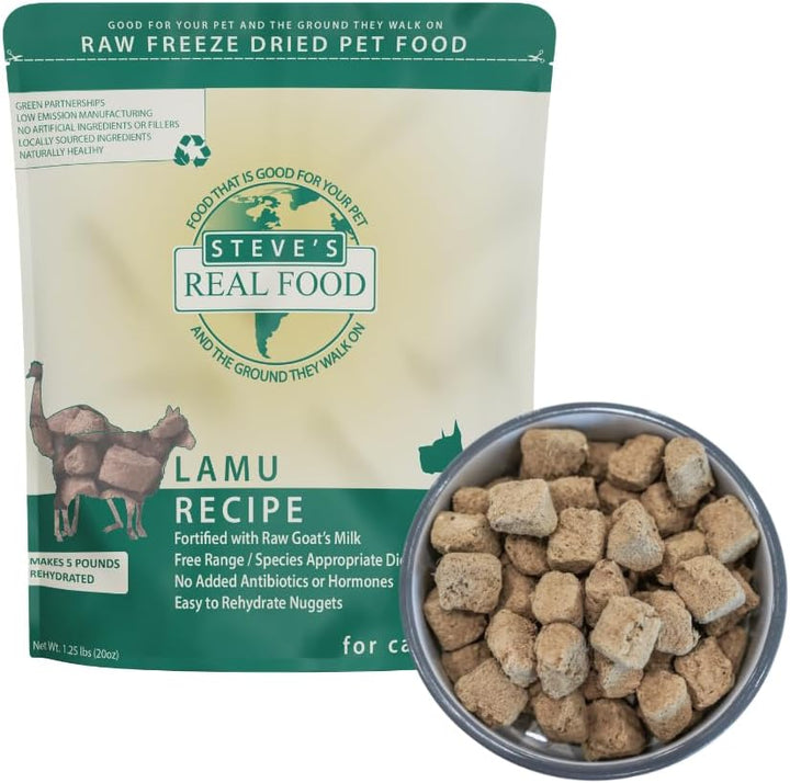 Freeze-Dried Raw Nuggets - Beef Recipe - Raw Pet Food for Dogs and Cats - 20 Oz