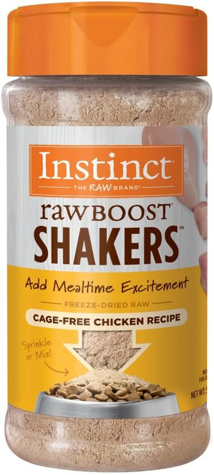 Raw Boost Shakers, Freeze-Dried Powder, Cat Food Topper, Chicken - Gut Health, 5.5 Oz. Bottle