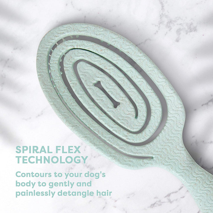 for Pets Eco-Friendly Detangling Pin Brush for Dogs in Mint Green | Easy to Hold Ergonomic Handle Dog Brushes, Wet or Dry Dog Hair Brush, Light Blue (Ff12806),Gray/Black