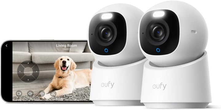 Eufy Indoor Cam E30, Latest Generation, 4K UHD Security Camera, Pet/Dog/Baby Camera with Phone App, Color Night Vision, Human/Pet Auto Tracking, 360 Pan-Tilt, Works with Homekit