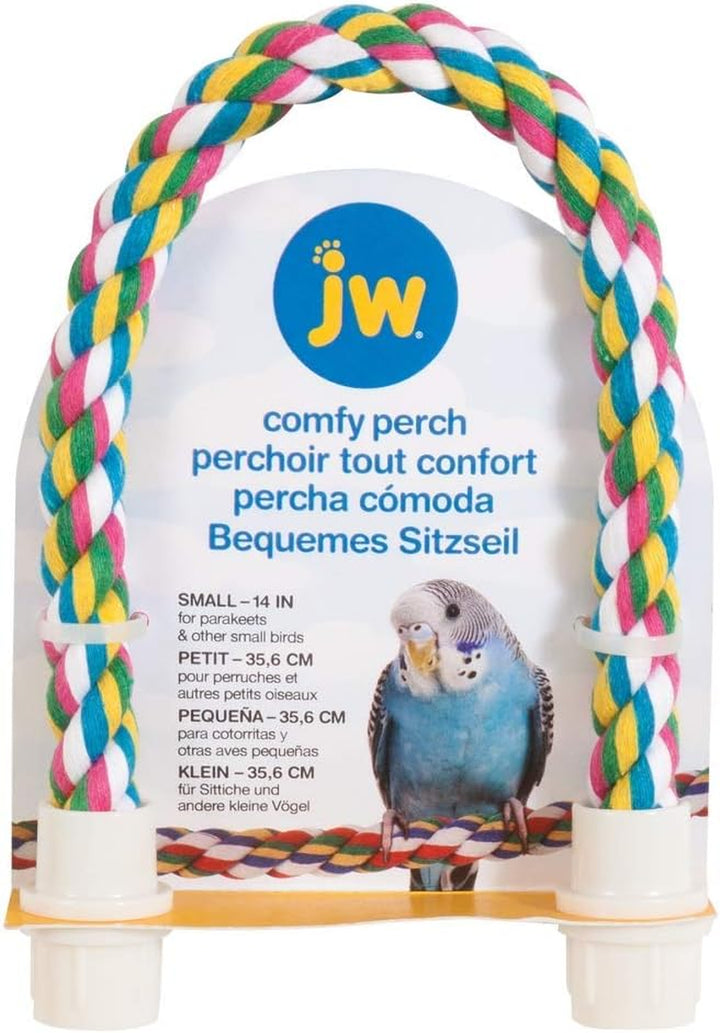 Pet Comfy Perch for Birds Flexible Multi-Color Rope, Large - 36" Length