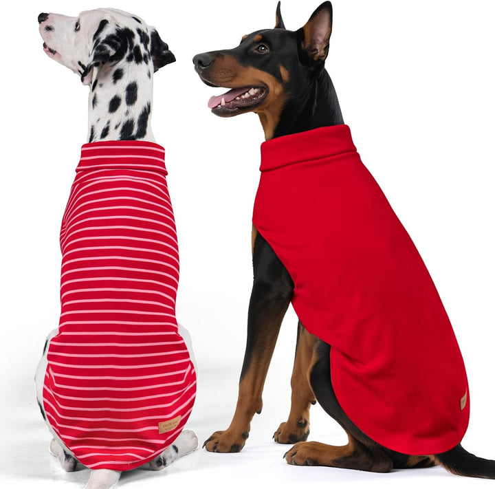 2Pack Dog Sweater Soft Dogs Clothes Warm Dachshund Clothes Turtleneck Pets Coats Dog Sweaters for Small Dogs Girl Pullover Small Pet Sweaters Stretchy Pet Sweatshirt