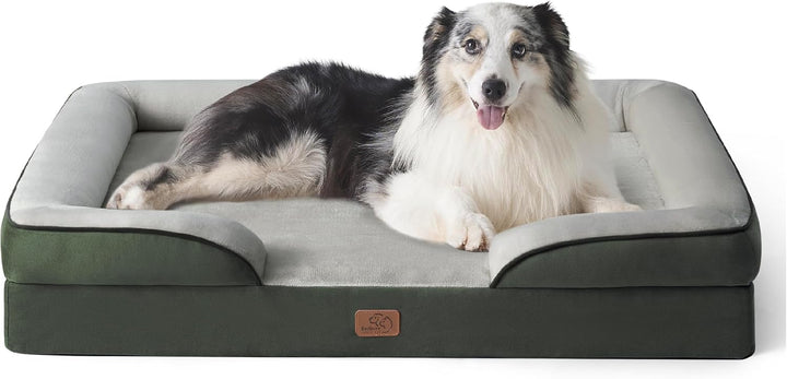 Orthopedic Dog Beds Large Sized Dog - Washable Large Dog Cat Bed Waterproof, Comfort Dogs Couch Sofa with Washable Removable Cover, Pet Bed with Nonskid Bottom, Grey, 35"
