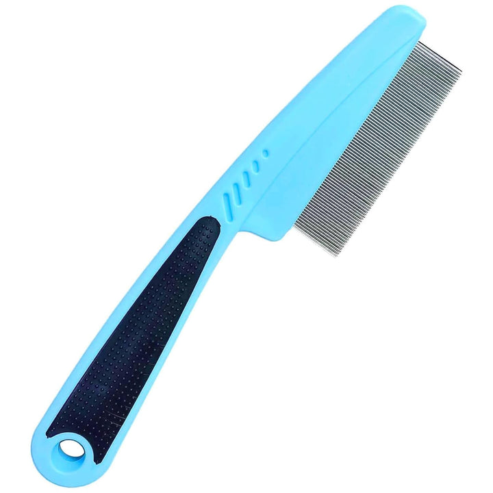 Flea Comb with Rubber Handle, Flea and Tick Combs for Dogs & Cats, Dog Comb for Grooming