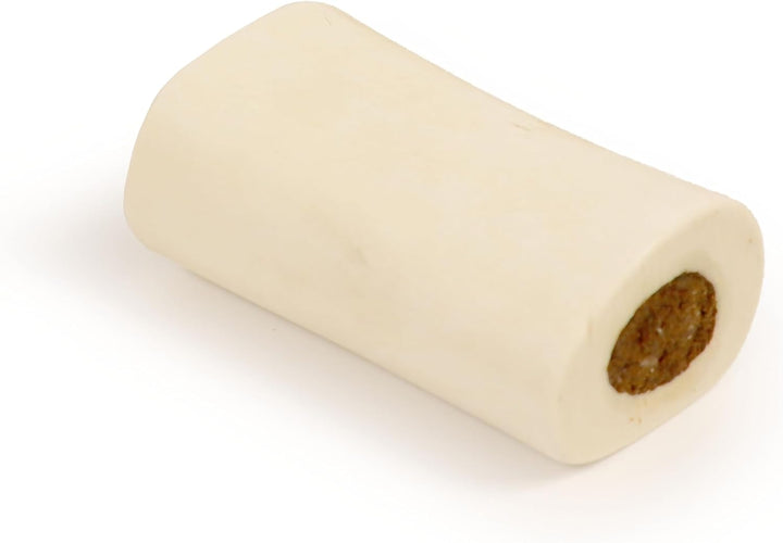 Stuffed Shin Bone, Long-Lasting Dog Chew Bones for Aggressive Chewers, High Protein Filled Bone Dental Chew for Dogs, Bacon & Cheese Flavor Filling, 5-6" for Large Dogs