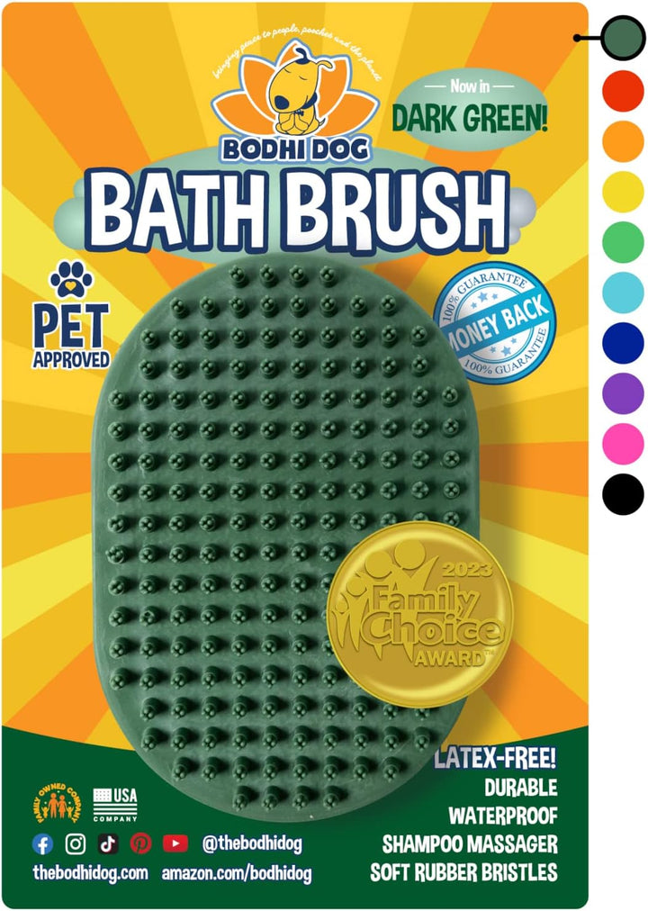 Shampoo Brush - Pet Grooming & Bath Supplies for Dogs and Cats - Bath Brush for Long & Short Hair - Premium Scrubber for Shower, Bathing & Massage (One Pack, Blue)