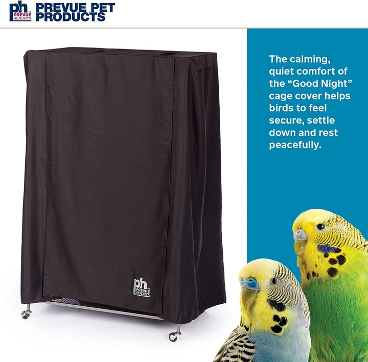Prevue Hendryx Pet Products Good Night Bird Cage Cover, Large, Black