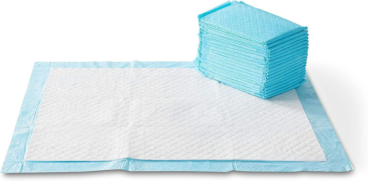 X-Large Absorbent Puppy Pads, Leak-Proof, Quick-Dry, 28 X 34 Inches, Pack of 50, Blue & White