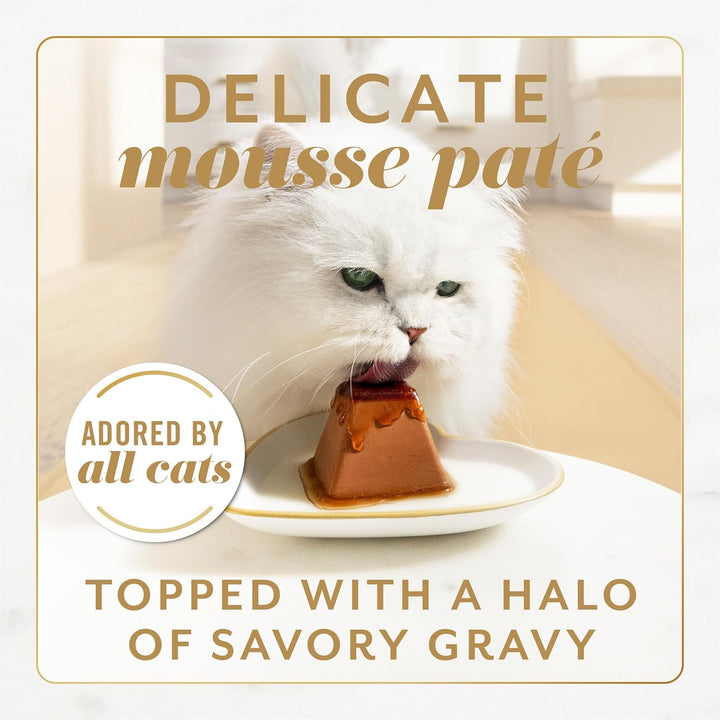 Gems Pate Cat Food Mousse and a Halo of Savory Gravy Wet Cat Food Variety Pack - (Pack of 12) 4 Oz. Boxes