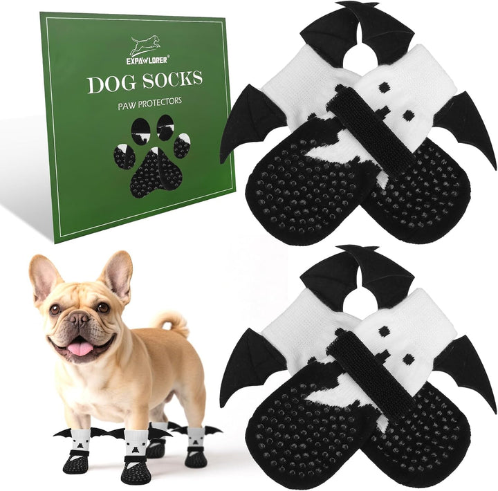 anti Slip Dog Socks to Prevent Licking Paws, Dog Shoes for Hot Pavement, Dog Booties for Small Medium Large Senior Dogs, Traction Control Boots & Paw Protectors for Hardwood Floors