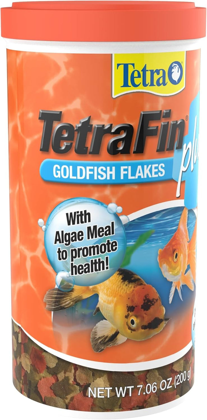 fin plus Goldfish Flakes 7.06 Ounces, Balanced Diet, with Algae to Promote Health