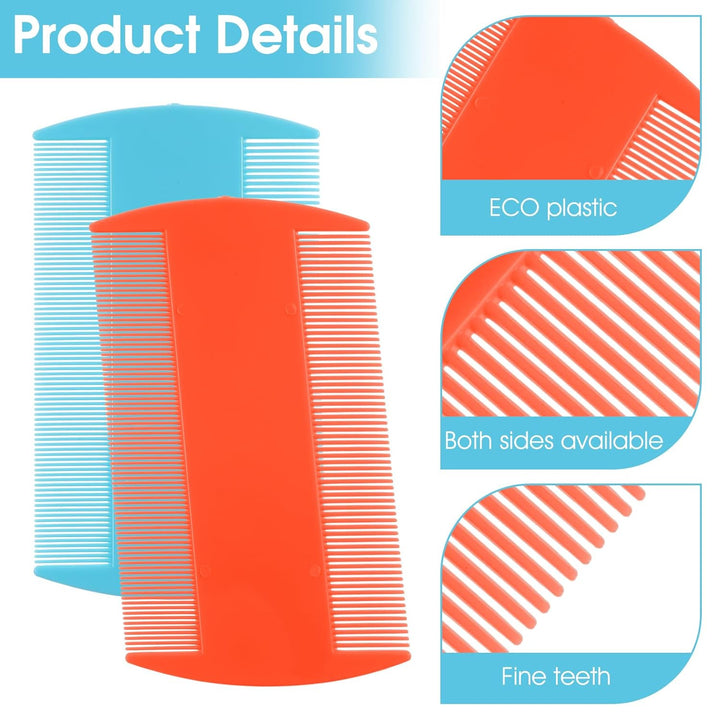 14 Pcs Lice Comb, Flea Comb, Double Sided Dandruff Comb, Cat Comb, Plastic Flea Comb for Cats Fine Teeth Pet Comb for Cat Dog to Keep Skin Healthy and Hair Soft (Multi-Color)