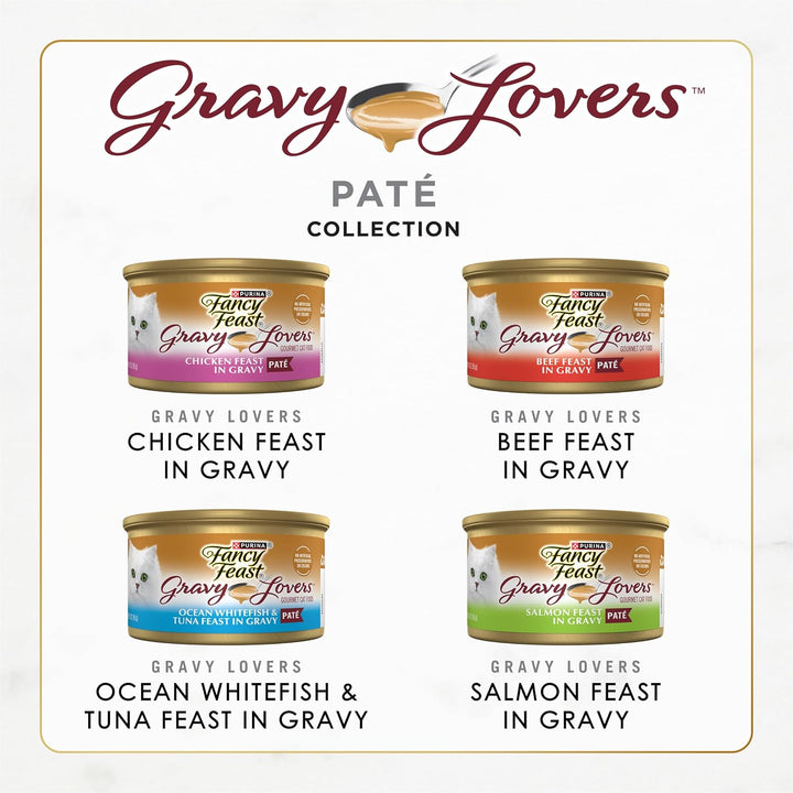 Purina Gravy Lovers Variety Pack Feast Pate in Wet Cat Food Gravy - (Pack of 1) 4.5 Lb. Boxes