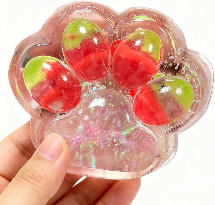 4PCS Taba Squishy, Cat Paw Squeeze Soft Fidget Toys, Stress Relief Novelty for Anxiety, Perfect for Stress and Anxiety Relaxing Toy