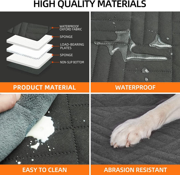 Back Seat Extender,Dog Seat Cover for Back Seat,Hard Bottom Car Seat Cover for Dogs,Dog Hammock for Car,Back Seat Pet Cover for Dogs(Black)