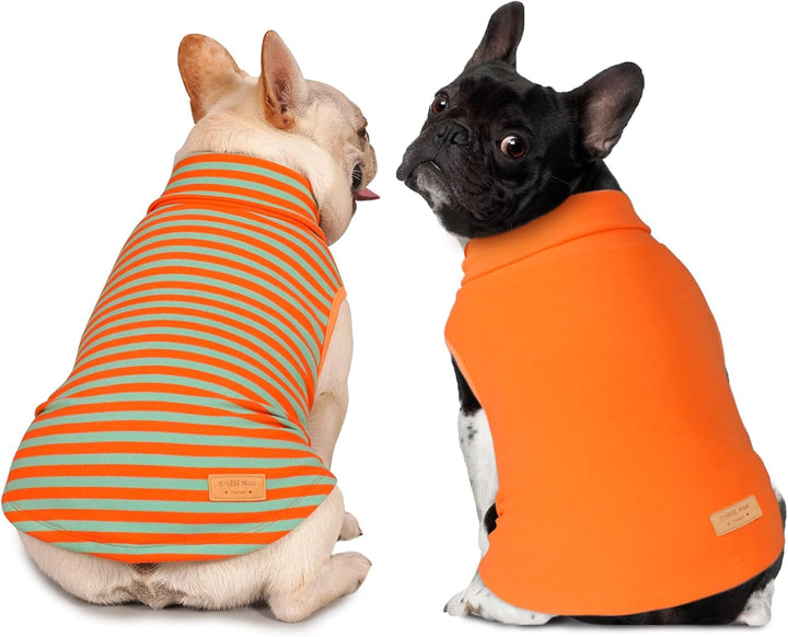 2Pack Dog Sweater Soft Dogs Clothes Warm Dachshund Clothes Turtleneck Pets Coats Dog Sweaters for Small Dogs Girl Pullover Small Pet Sweaters Stretchy Pet Sweatshirt