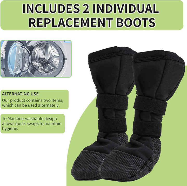 Dog Paw Wound Recovery Boot, Lick-Proof Protection, Non-Slip Pet Shoe with Self-Adhesive Strap, Soft Protector for Medium to Large Dogs, 2PCS (L)